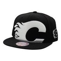 Calgary Flames Mitchell & Ness Negative Space Snapback Cap Front_Angled_Left