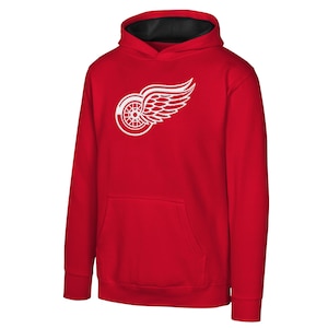 Youth Detroit Red Wings Outerstuff Prime Pullover Fleece Hoodie