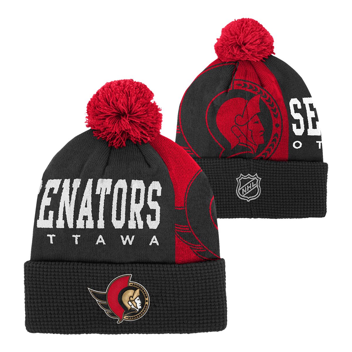 Youth Ottawa Senators Outerstuff Impact Cuffed Pom Beanie
