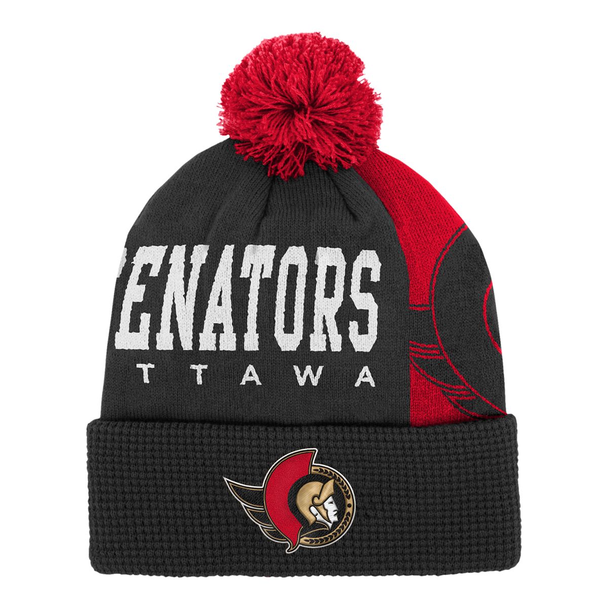 Youth Ottawa Senators Outerstuff Impact Cuffed Pom Beanie