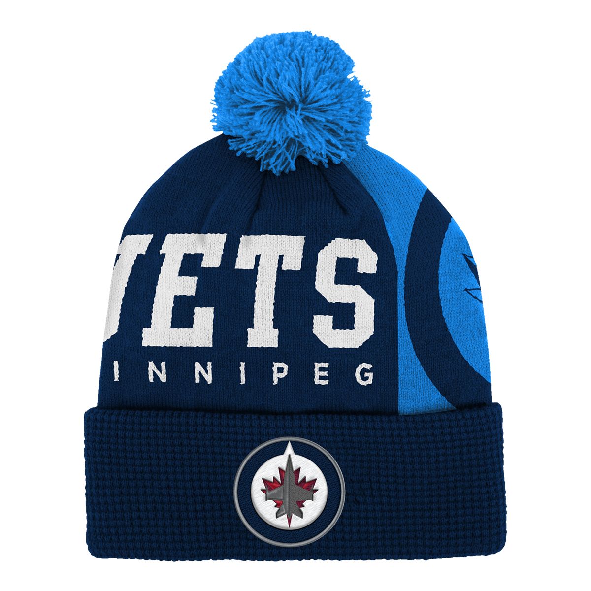 Youth Winnipeg Jets Outerstuff Impact Cuffed Pom Beanie