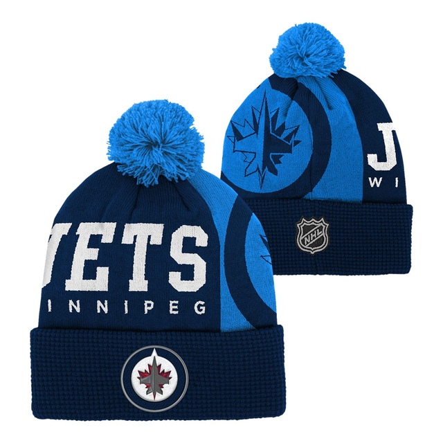 Youth Winnipeg Jets Outerstuff Impact Cuffed Pom Beanie