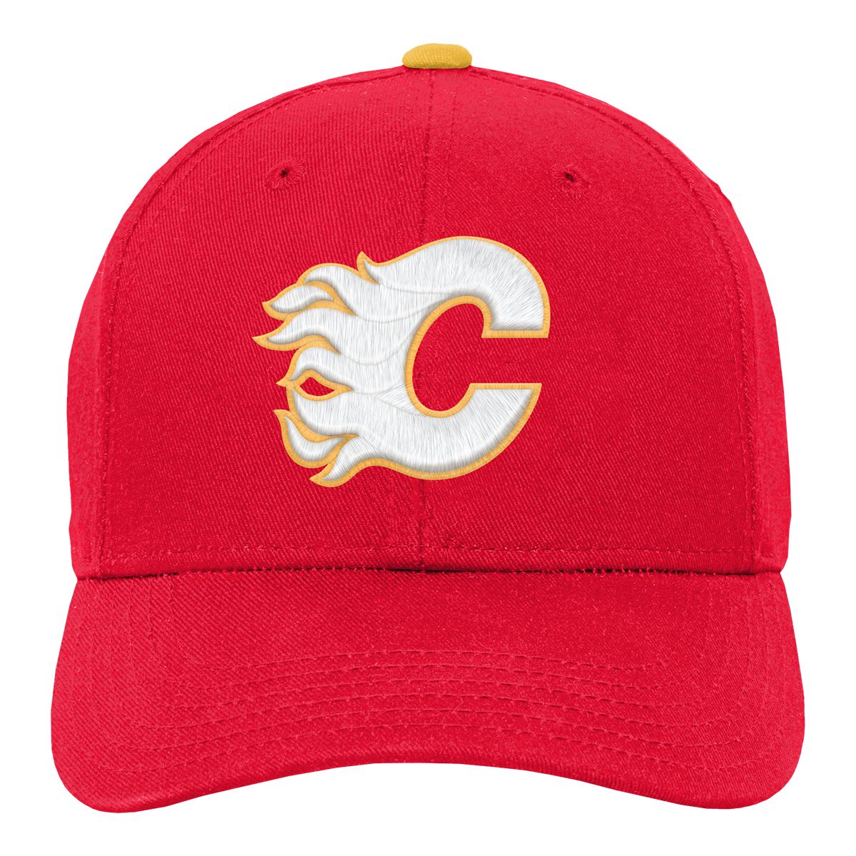 Youth Calgary Flames Outerstuff Precurved Snapback Cap