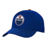 Youth Edmonton Oilers Outerstuff Precurved Snapback Cap Front_Angled_Left