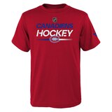 Youth Montreal Canadiens Outerstuff Apro Wordmark T Shirt Front_Flat