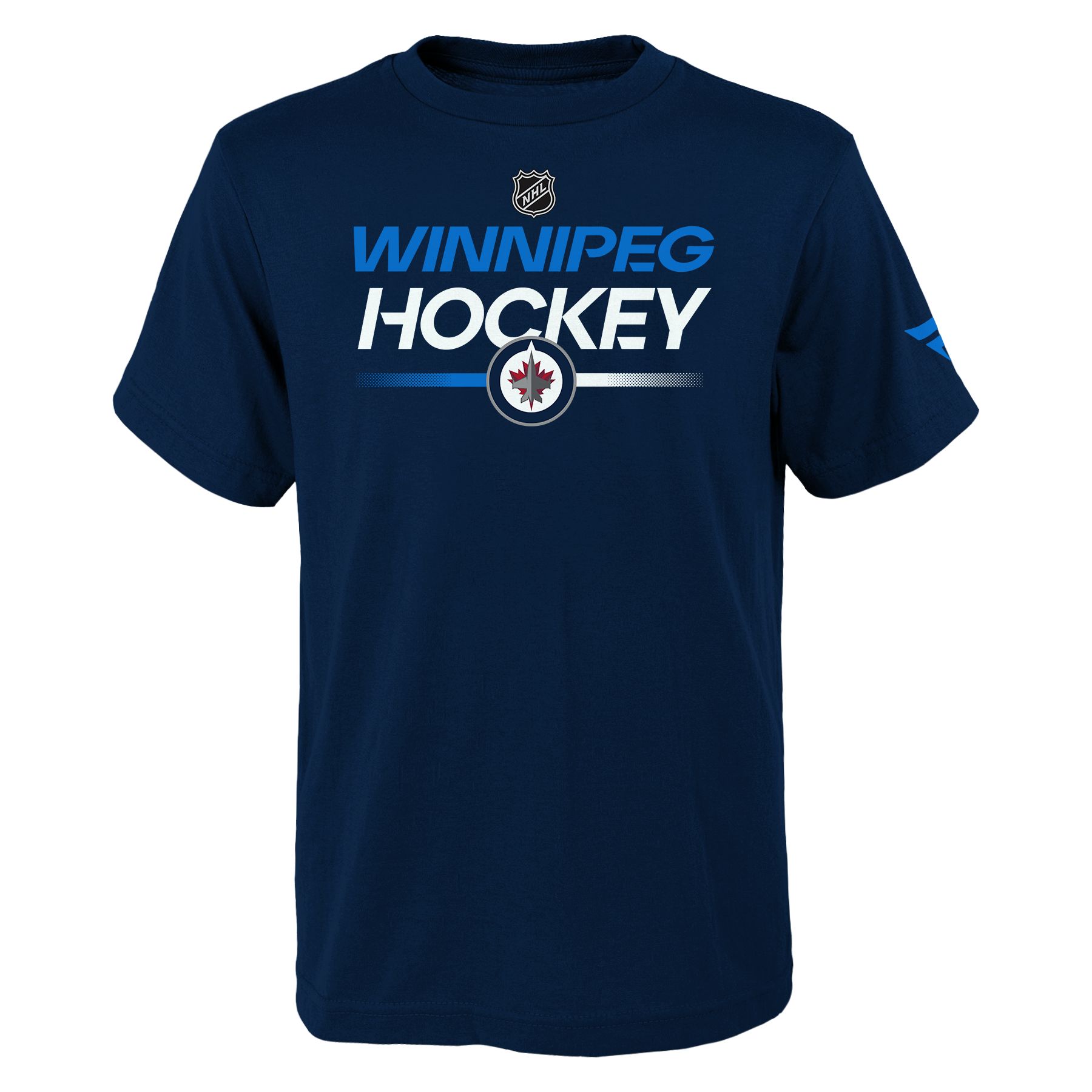 Youth Winnipeg Jets Outerstuff Apro Wordmark T Shirt