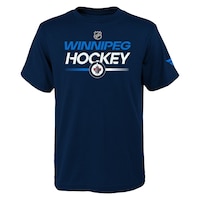 Youth Winnipeg Jets Outerstuff Apro Wordmark T Shirt Front_Flat
