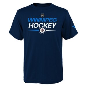 Youth Winnipeg Jets Outerstuff Apro Wordmark T Shirt