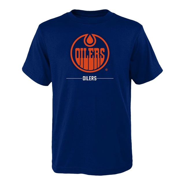Youth Edmonton Oilers Outerstuff Reissue Logo T Shirt