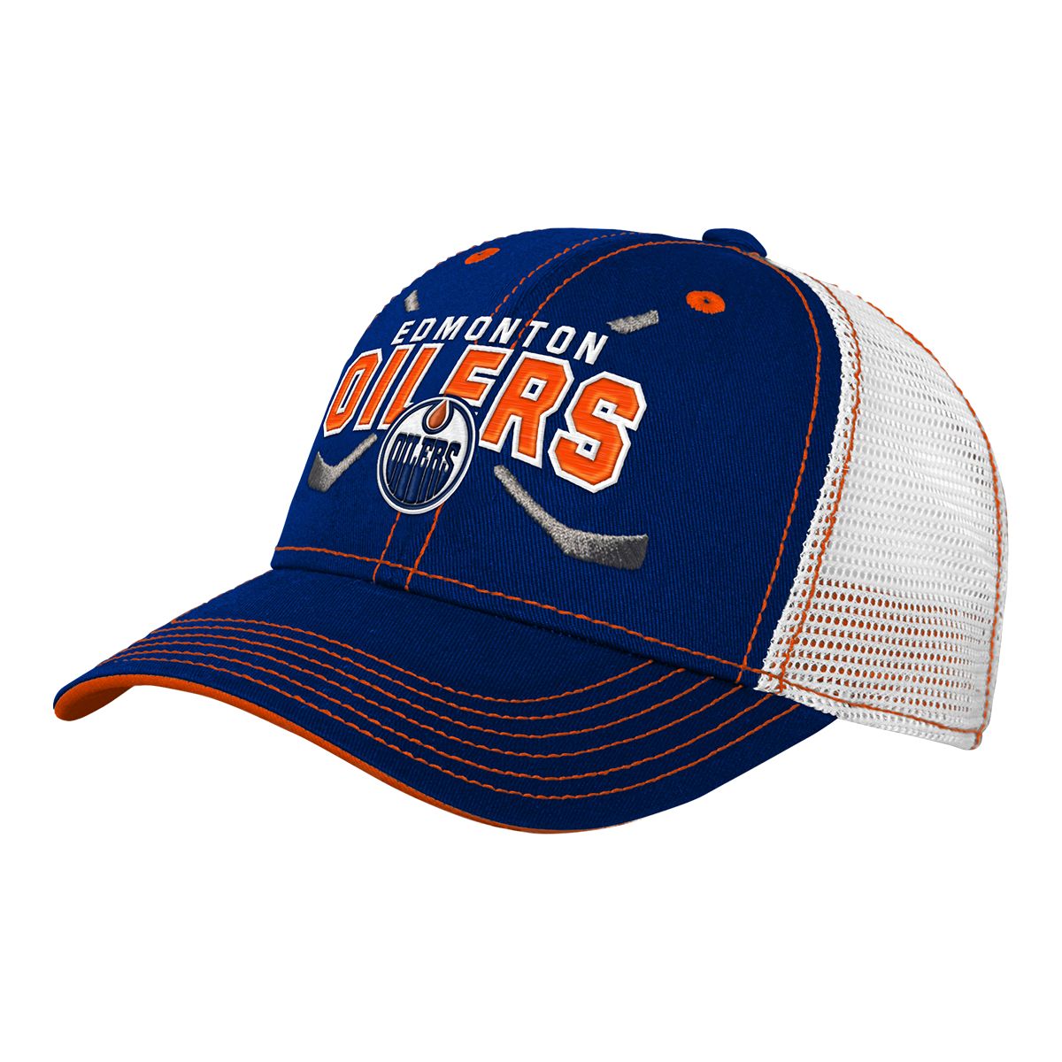 Child Edmonton Oilers Outerstuff Lockup Meshback Adj Cap