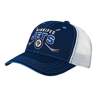 Child Winnipeg Jets Outerstuff Lockup Meshback Adjustable Cap Front_Three_Fourths_Angled_Left