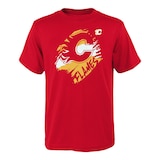 Child Calgary Flames Outerstuff Knock Out T Shirt Front_Flat