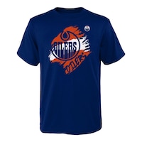 Child Edmonton Oilers NHL Knock Out T Shirt Front_Flat