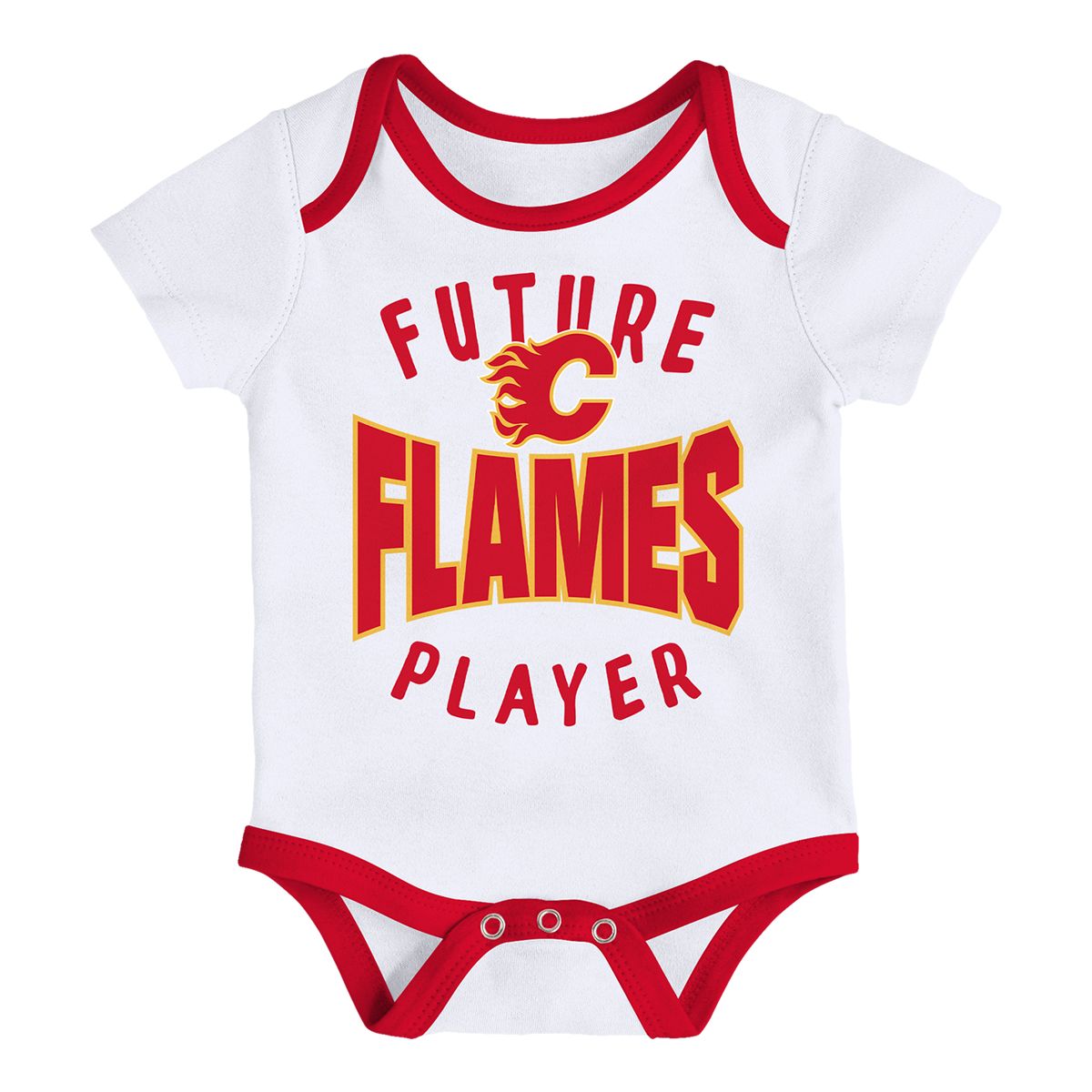 Infant Calgary Flames Outerstuff Full Strength Creeper Set