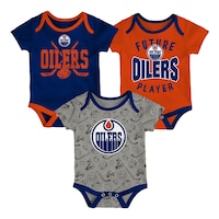 Infant Edmonton Oilers NHL Full Strength Creeper Set Front_Flat