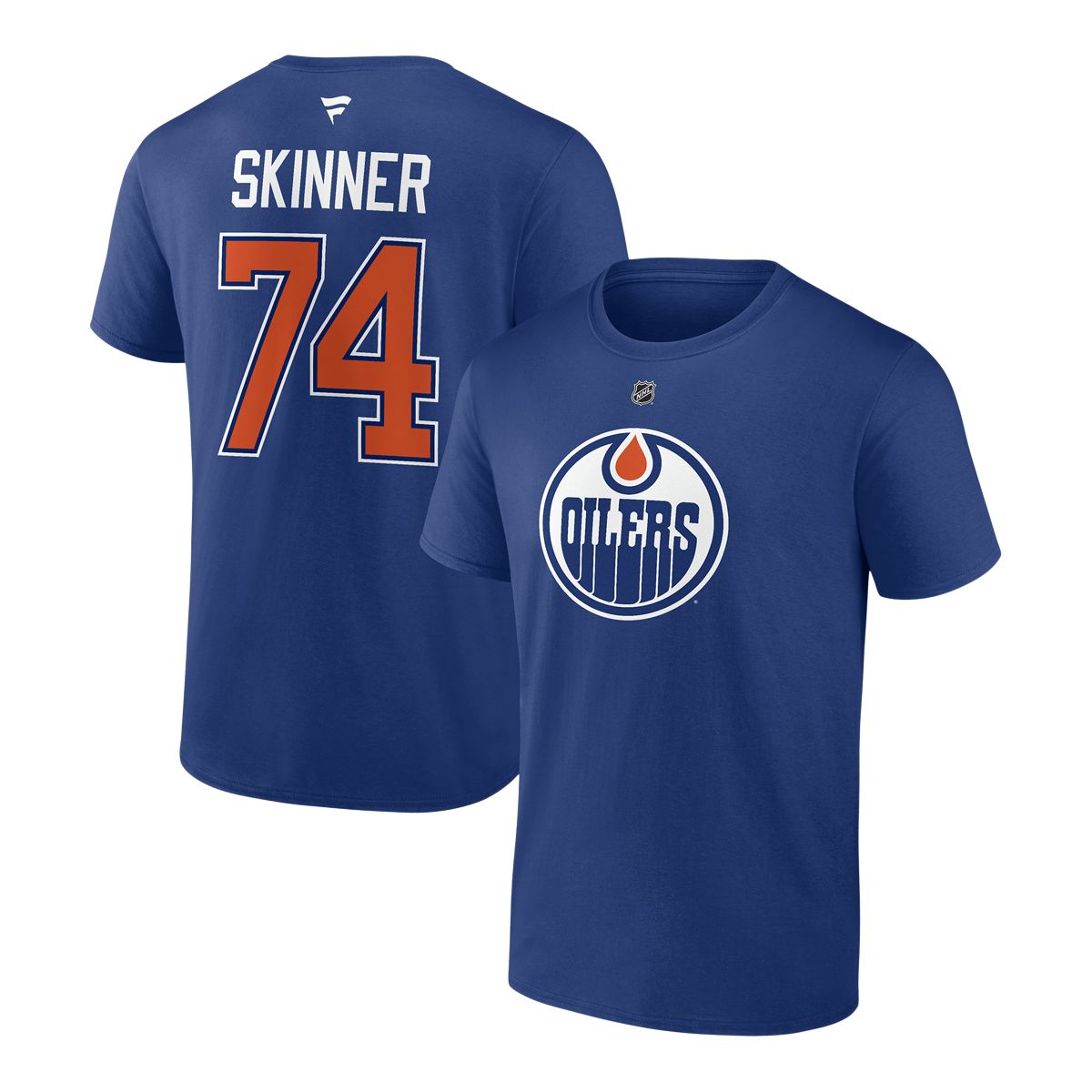 Image of Edmonton Oilers Stuart Skinner Authentic Stack T-Shirt