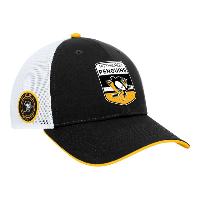 Pittsburgh Penguins Fanatics Authentic Pro Draft Cap Front_Three_Fourths_Angled_Right