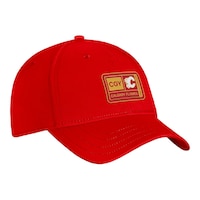 Calgary Flames Fanatics Authentic Pro Training Camp Struct Cap Front_Three_Fourths_Angled_Right