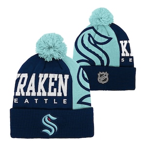 Seattle Kraken Youth Outerstuff Impact Cuffed Pom Knit Hat