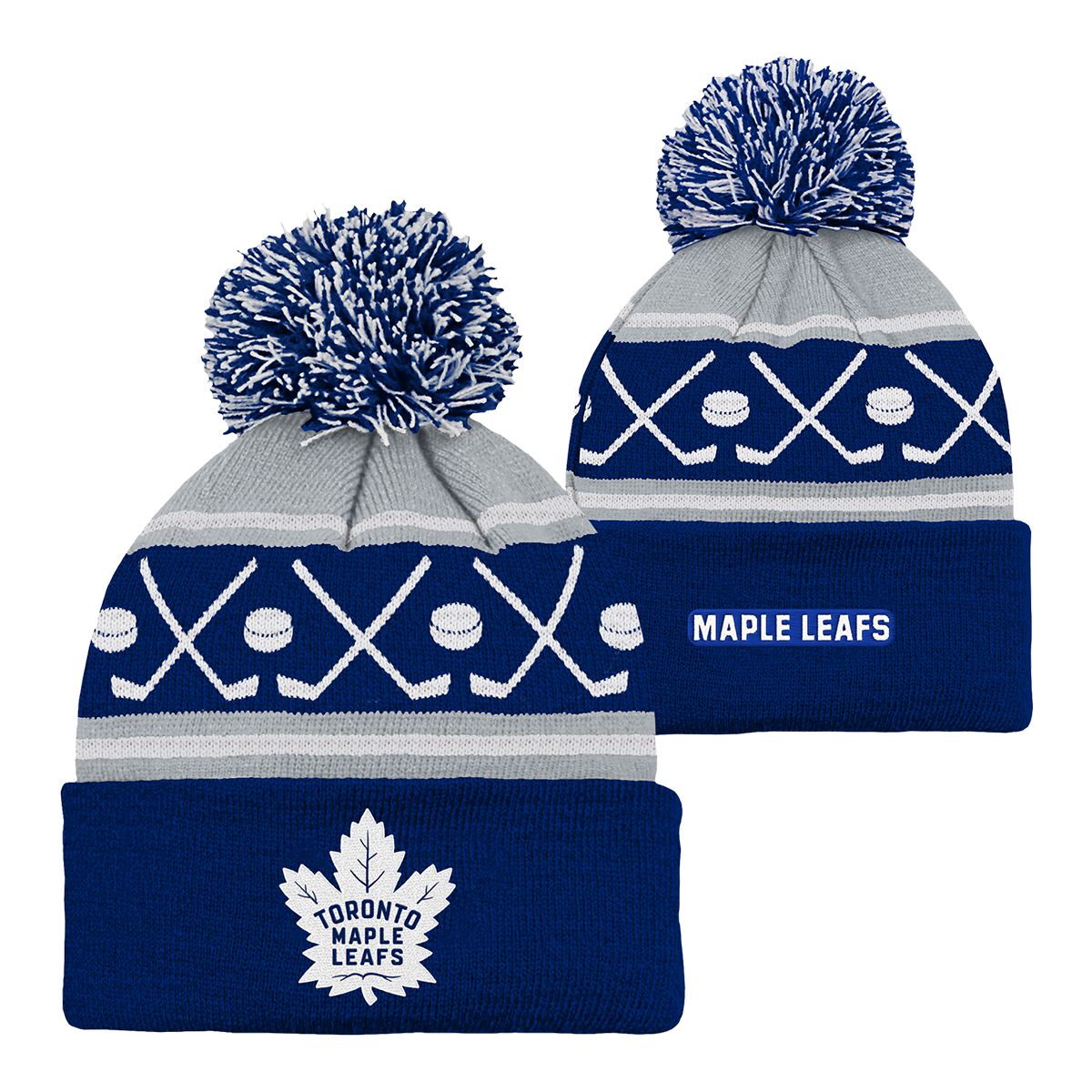 Infant Toronto Maple Leafs NHL Face Off Cuffed Pom Knit Beanie