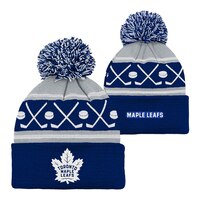 Infant Toronto Maple Leafs Outerstuff Face Off Cuffed Pom Knit Beanie Composite_or_Mixed
