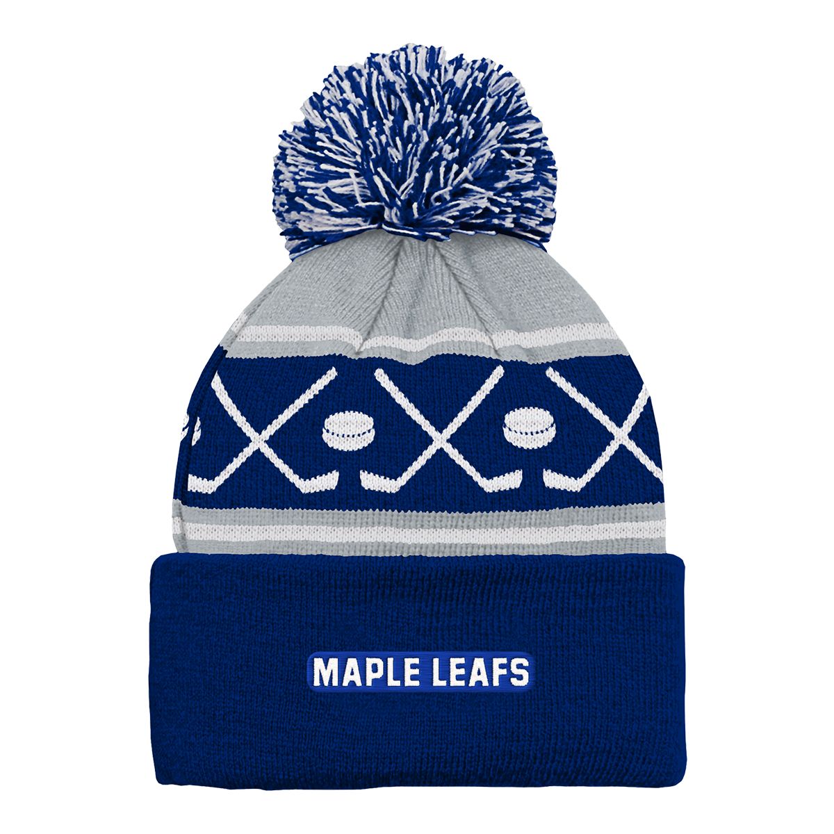 Infant Toronto Maple Leafs NHL Face Off Cuffed Pom Knit Beanie