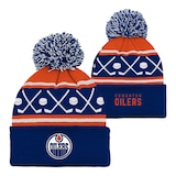 Infant Edmonton Oilers NHL Face Off Cuffed Pom Knit Composite_or_Mixed