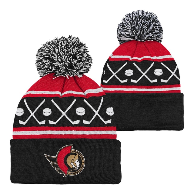 Ottawa Senators Outerstuff Infant Face Off Cuffed Pom Knit Beanie