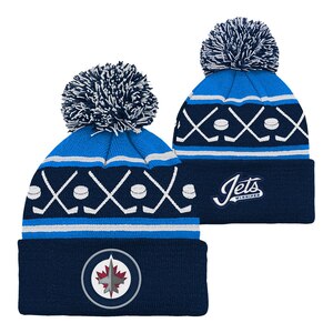 Winnipeg Jets Outerstuff Infant Face Off Cuff Pom Knit Beanie