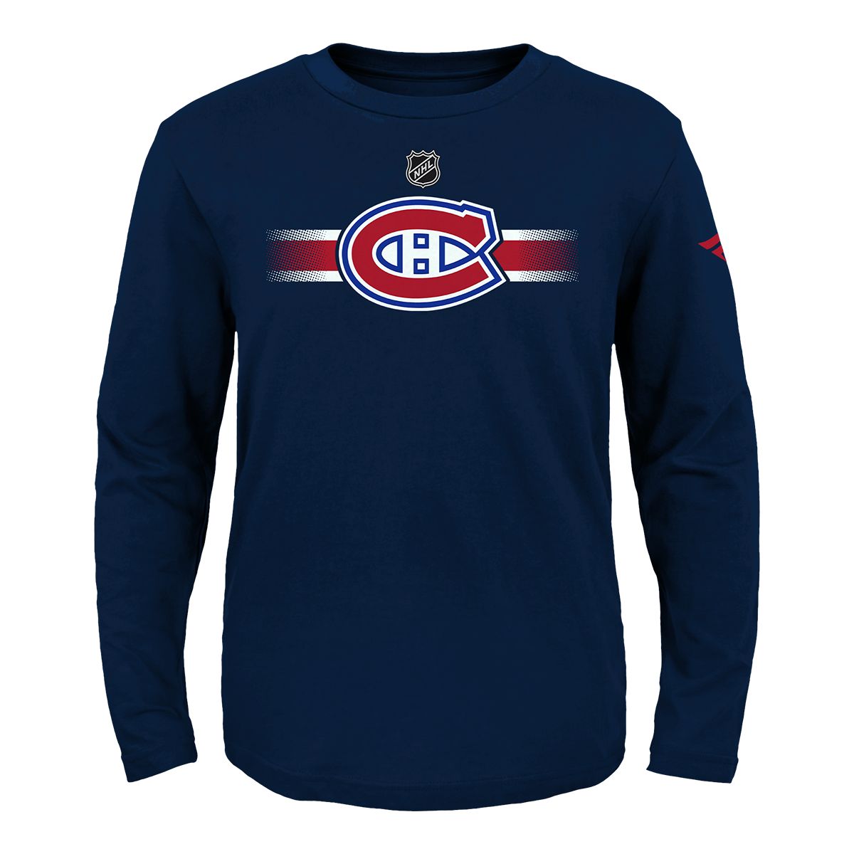 Youth Montreal Canadiens NHL Apro Logo Long Sleeve T Shirt