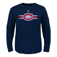 Youth Montreal Canadiens NHL Apro Logo Long Sleeve T Shirt Front_Flat