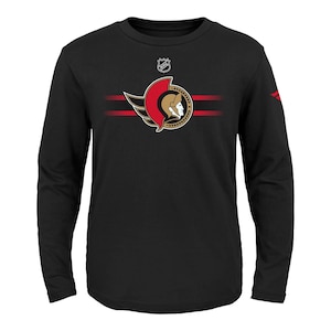 Youth Ottawa Senators Outerstuff Apro Logo Long Sleeve T Shirt