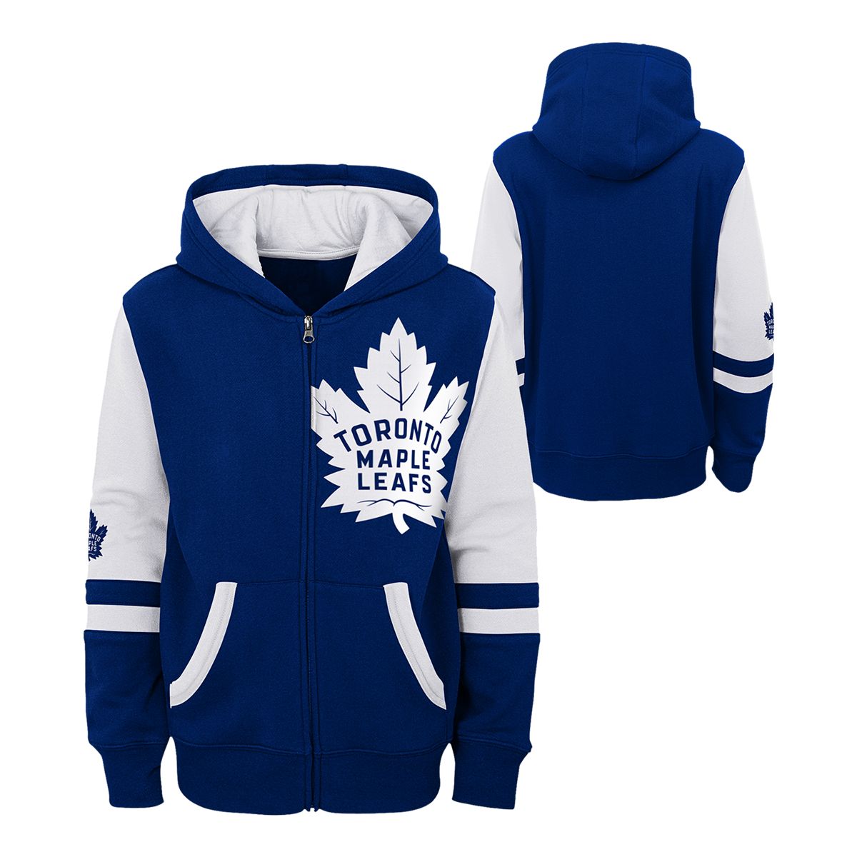Child Toronto Maple Leafs NHL Face Off Full Zip Fleece Hoodie