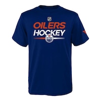Youth Edmonton Oilers Outerstuff Apro Wordmark T Shirt Front_Flat