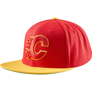 Calgary Flames Mitchell & Ness Team Ground 2.0 Pro Snapback Cap