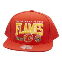 Calgary Flames Mitchell & Ness Team Ground 2.0 Dad Cap Front_Elevated