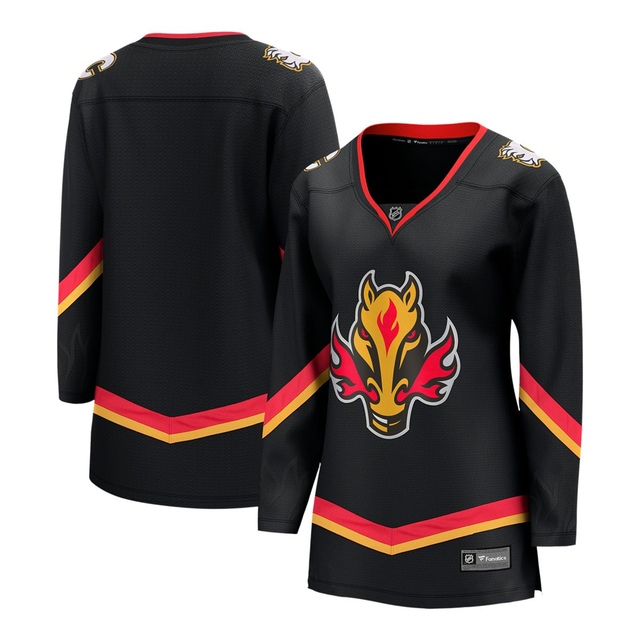 Fanatics Calgary Flames Women's Alt Breakaway NHL Licensed Jersey
