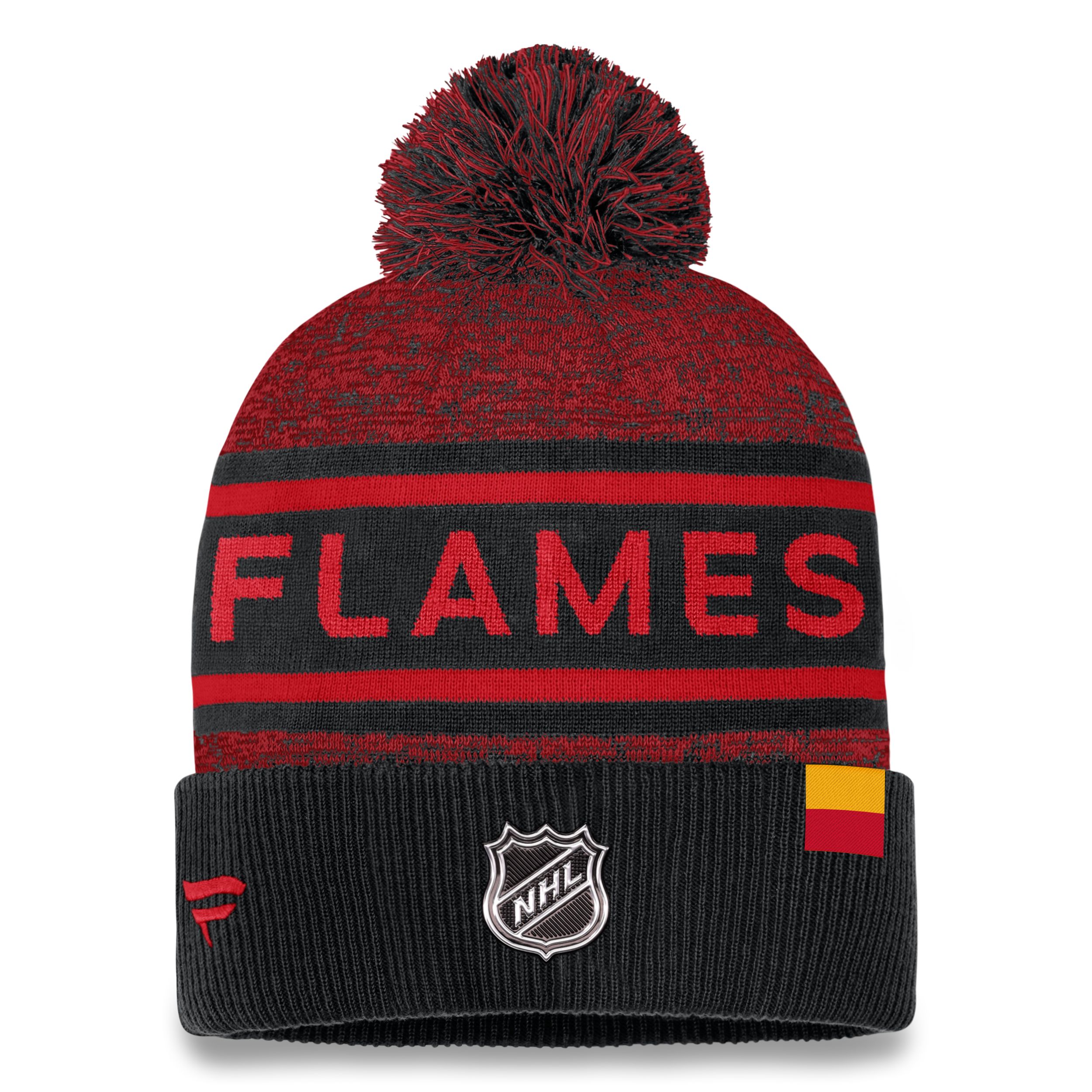 Calgary Flames Fanatics Authentic Pro Alternate Cuffed Pom Knit