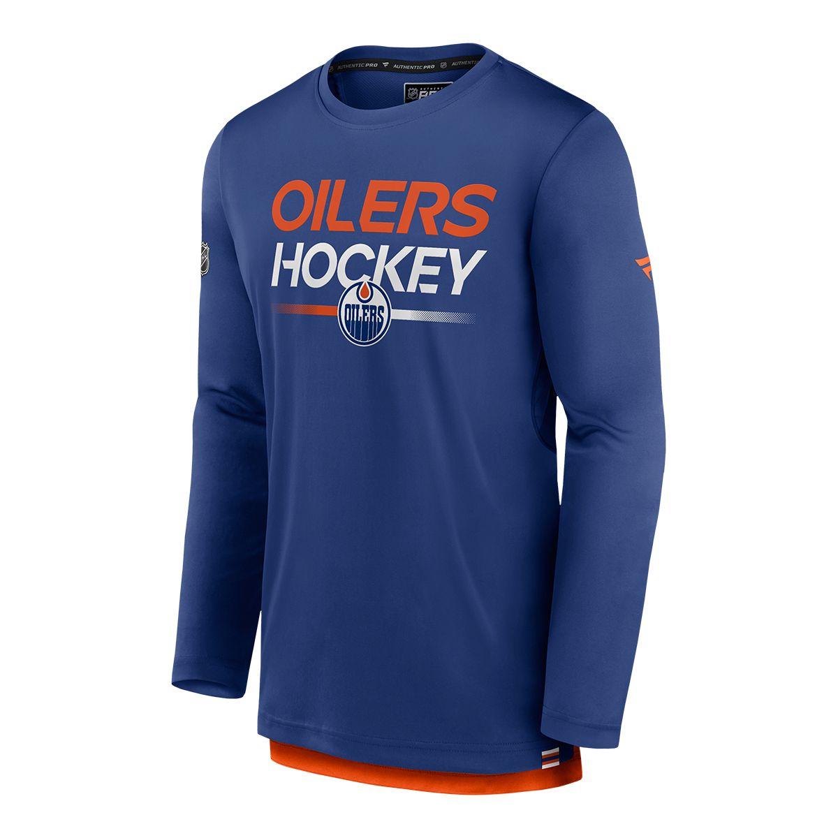 Edmonton Oilers Fanatics Authentic Pro Rink Tech Long Sleeve T Shirt