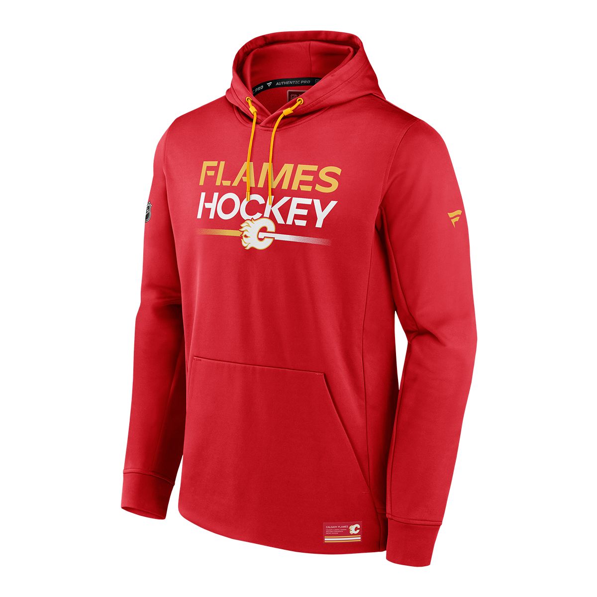 Calgary Flames Fanatics Authentic Pro Rink Poly Fleece Hoodie