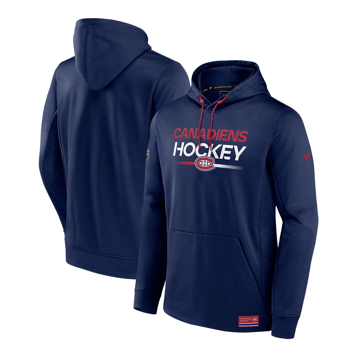 Montreal Canadiens Fanatics Authentic Pro Rink Poly Fleece Hoodie