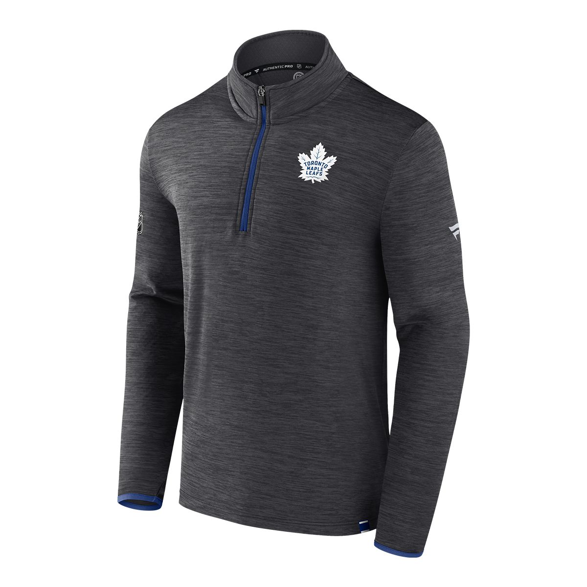 Toronto Maple Leafs Fanatics Authentic Pro Rink Low 1/4 Zip Long Sleeve Top