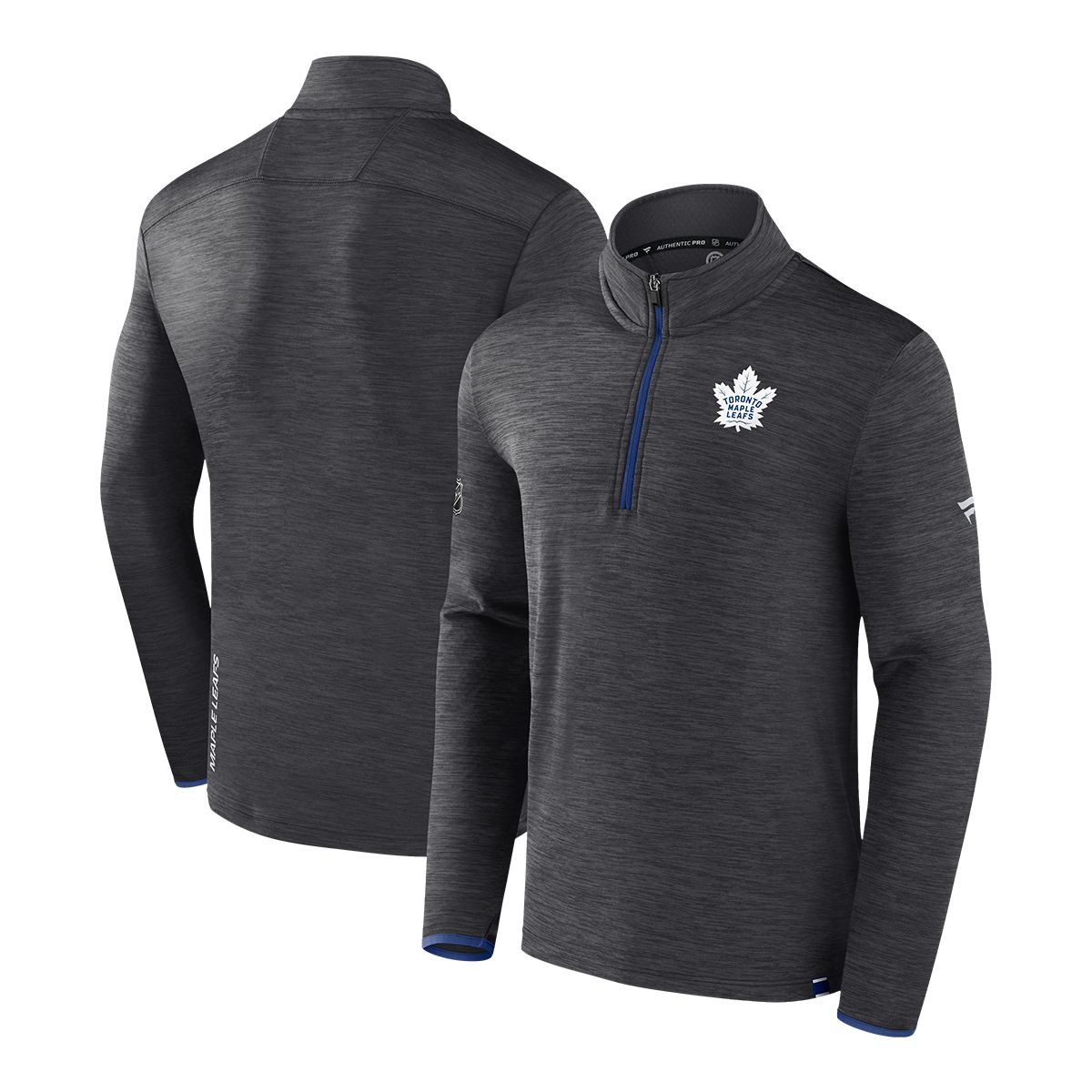 Toronto Maple Leafs Fanatics Authentic Pro Rink Low 1/4 Zip Long Sleeve Top