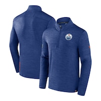 Edmonton Oilers Fanatics Authentic Pro Rink Low 1/4 Zip Long Sleeve Top Composite_or_Mixed