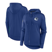 Vancouver Canucks Fanatics Women's Authentic Pro Rink Fleece Full Zip Hoodie Blue Composite_or_Mixed