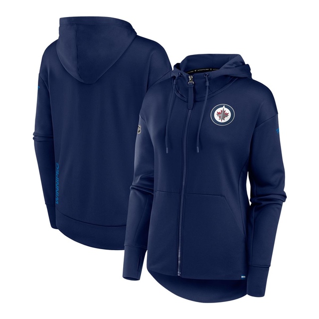Winnipeg Jets Fanatics Women's Authentic Pro Rink Fleece Full Zip Hoodie