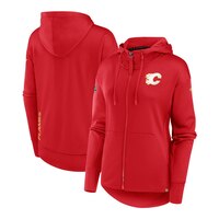Calgary Flames Fanatics Women's Authentic Pro Rink Fleece Full Zip Hoodie Composite_or_Mixed