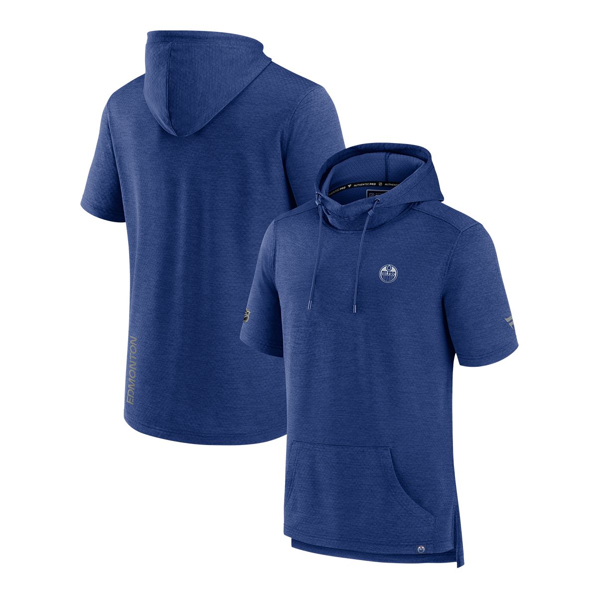 Edmonton Oilers Fanatics Authentic Pro Road Short Sleeve Hoodie