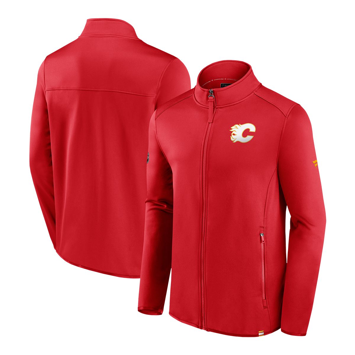 Calgary Flames Fanatics Authentic Pro Rink Fleece Full Zip Jacket