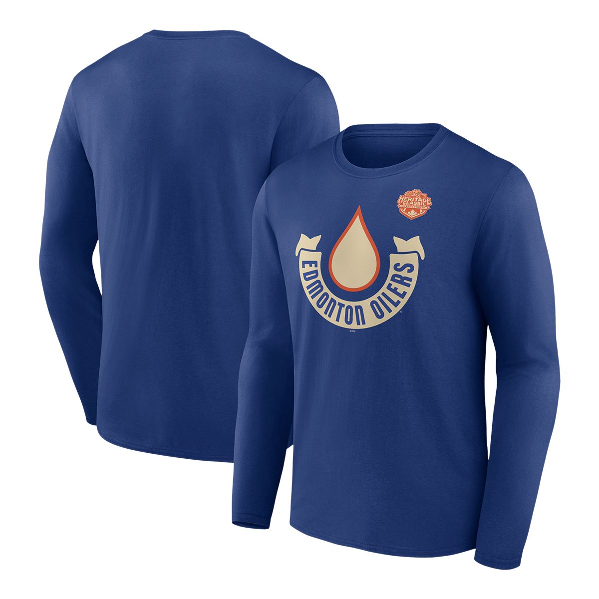 Edmonton Oilers Fanatics HC Primary Logo LS Tee